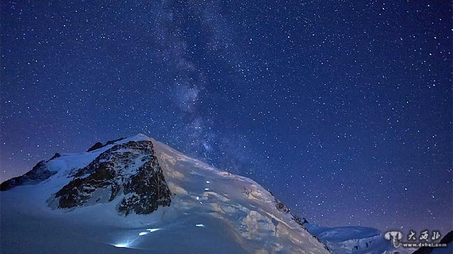 动人心魄！欧洲雪山上的星空美景