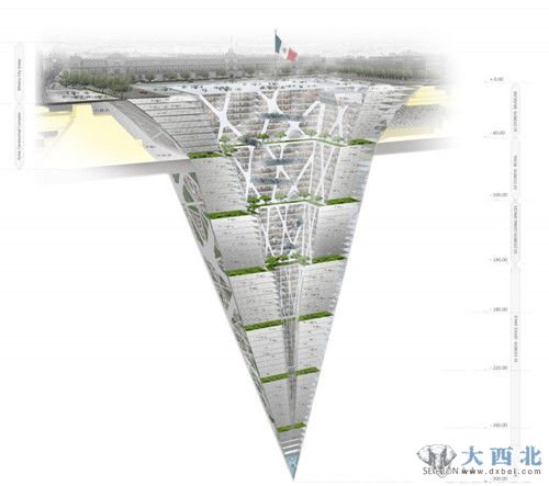 墨西哥欲建地下“倒金字塔”300米深建65层(图)