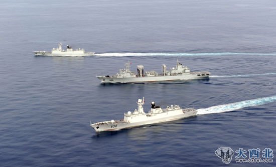 资料图：中国海军护航编队的两艘导弹护卫舰。